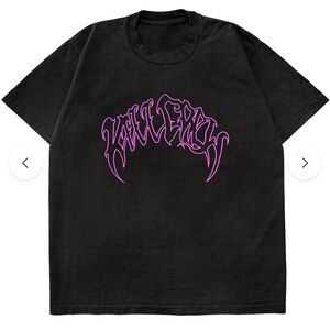 Kill Crew OVERSIZED "CLASSIC" T-SHIRT - BLACK / PINK L Unisex
